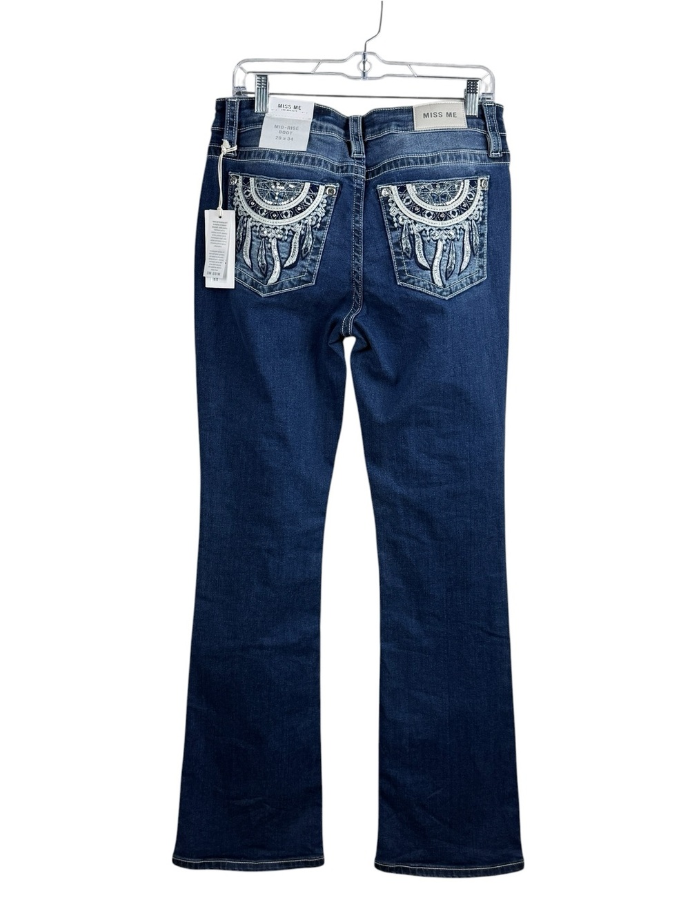 Miss Me Mid Rise Bootcut Stretch Jeans Women's Size 29 X 34 NWT MSRP $134
